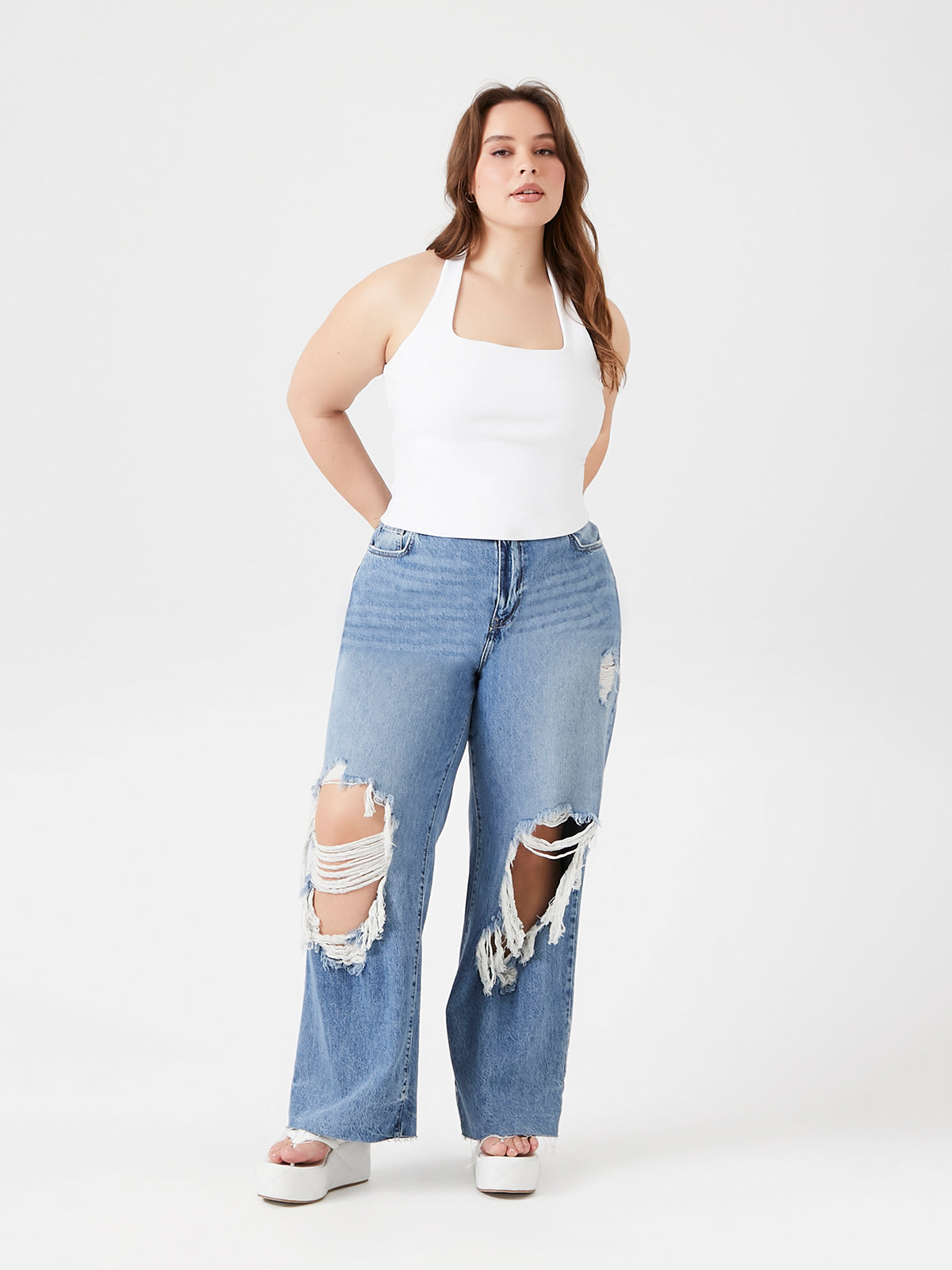 גופיית קולר PLUS SIZE- FOREVER 21|פוראבר 21