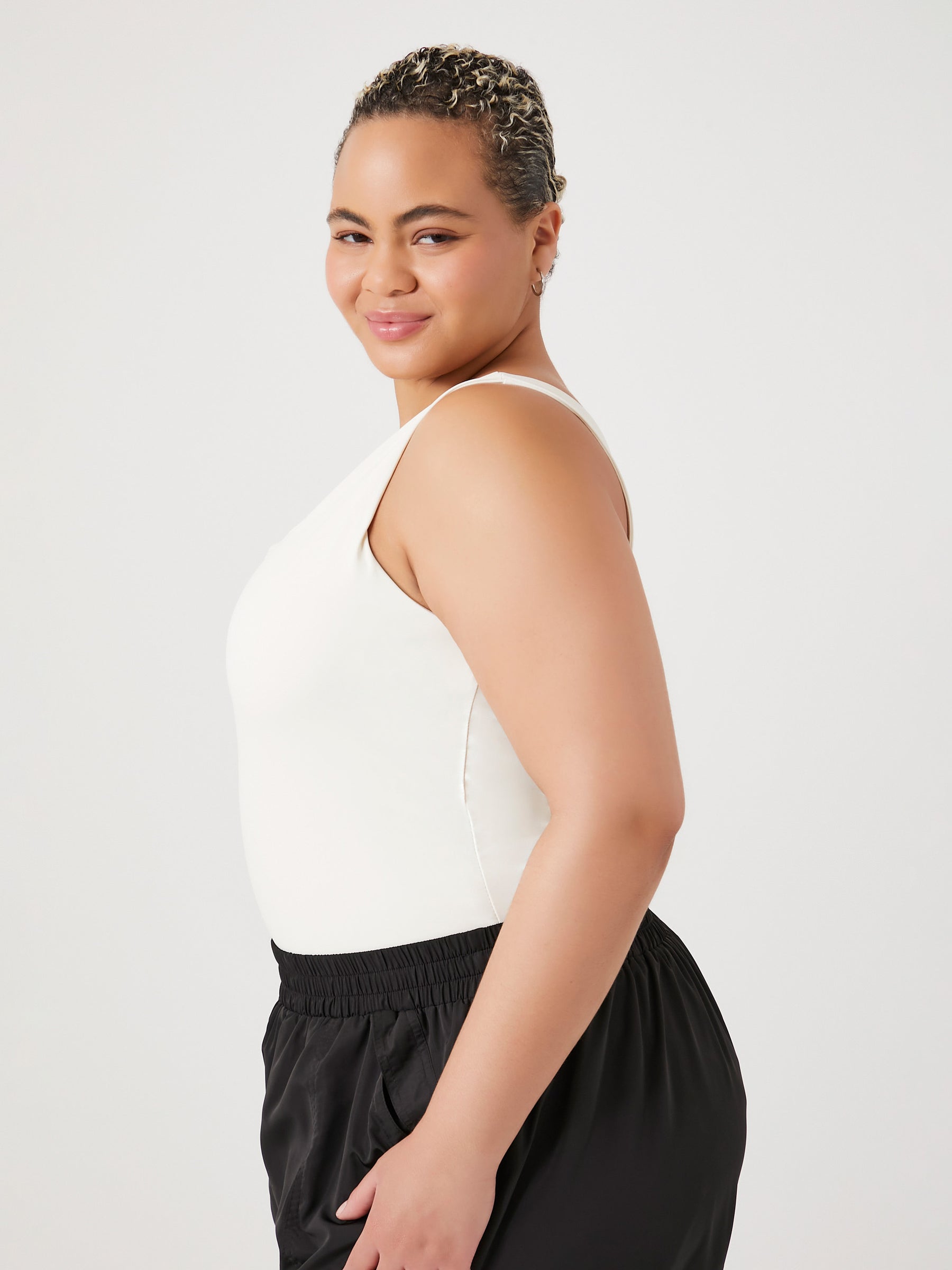 בגד גוף כתף אחת PLUS SIZE- FOREVER 21|פוראבר 21