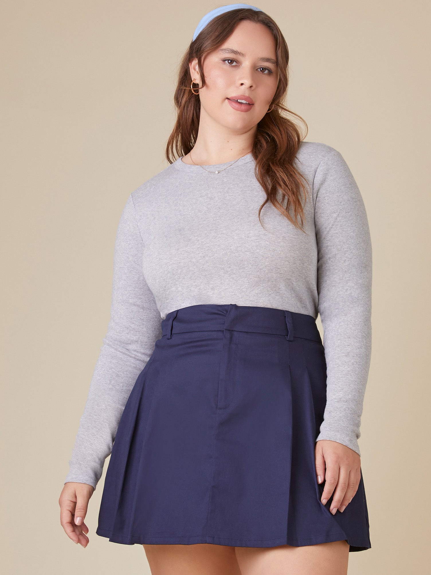 טישרט בייסיק ארוכה PLUS SIZE- FOREVER 21|פוראבר 21